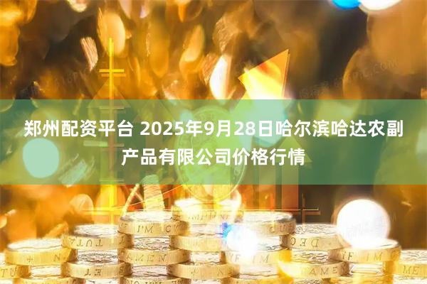 郑州配资平台 2025年9月28日哈尔滨哈达农副产品有限公司价格行情